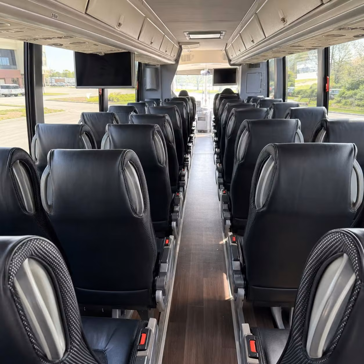 56 passenger charter bus inside