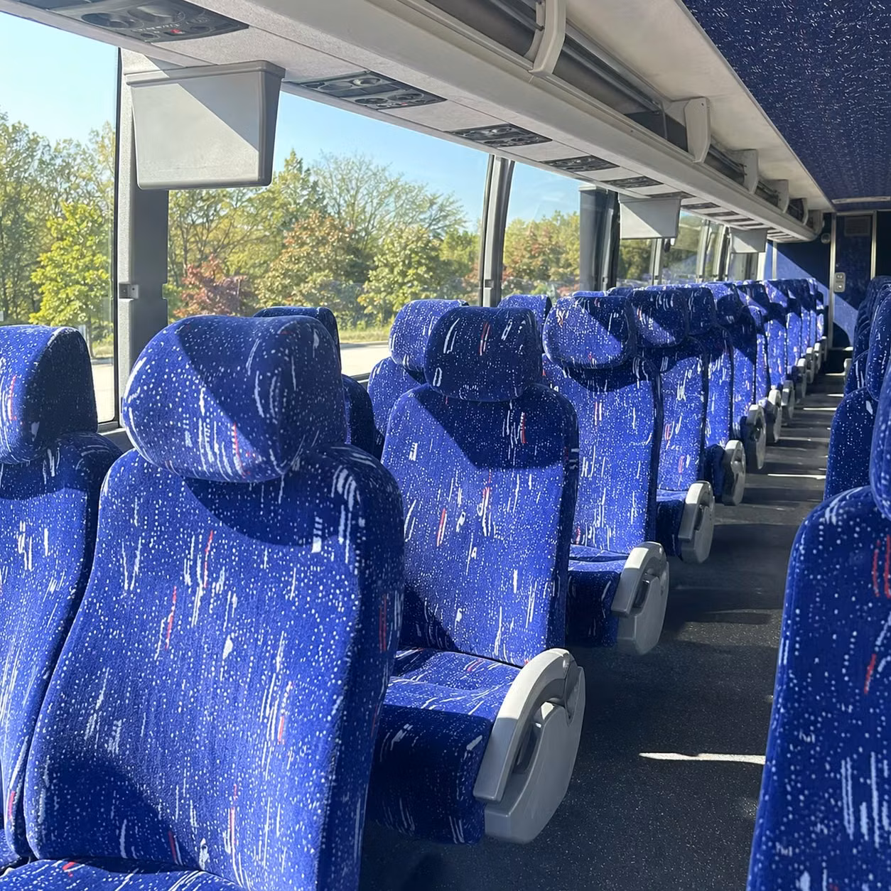 long beach charter bus interior